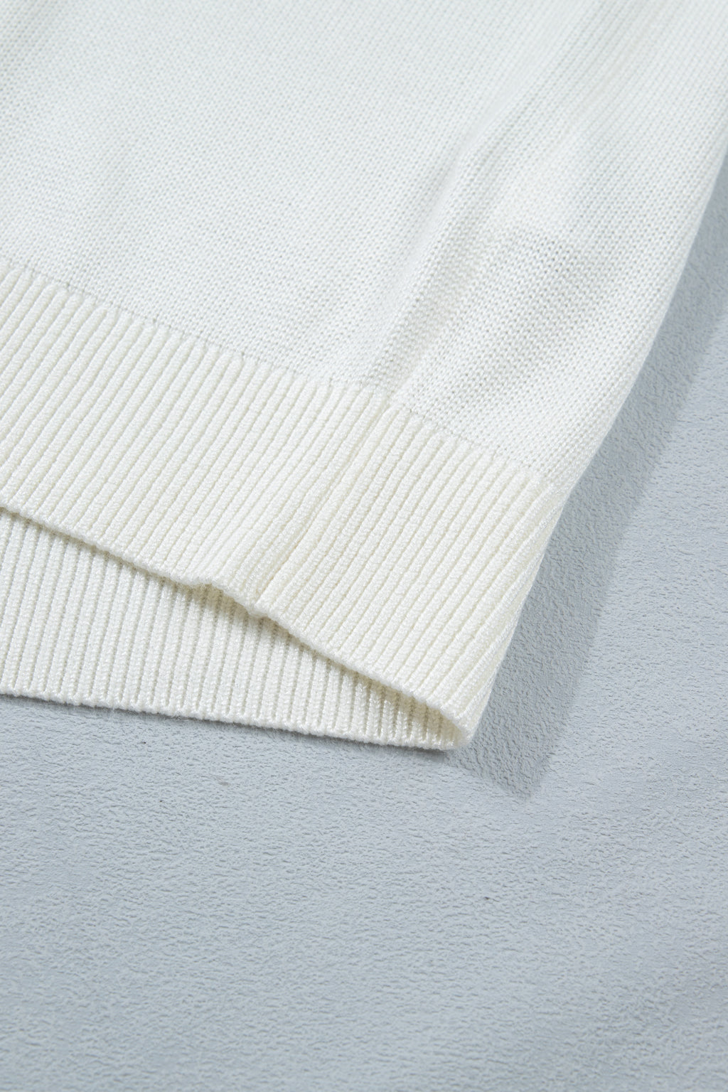 White Plus Size Floral Print Scalloped Trim Square Neck Sweater Vest