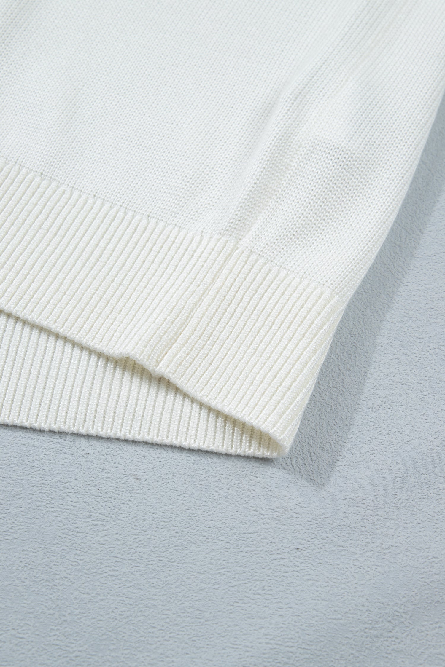 White Plus Size Floral Print Scalloped Trim Square Neck Sweater Vest