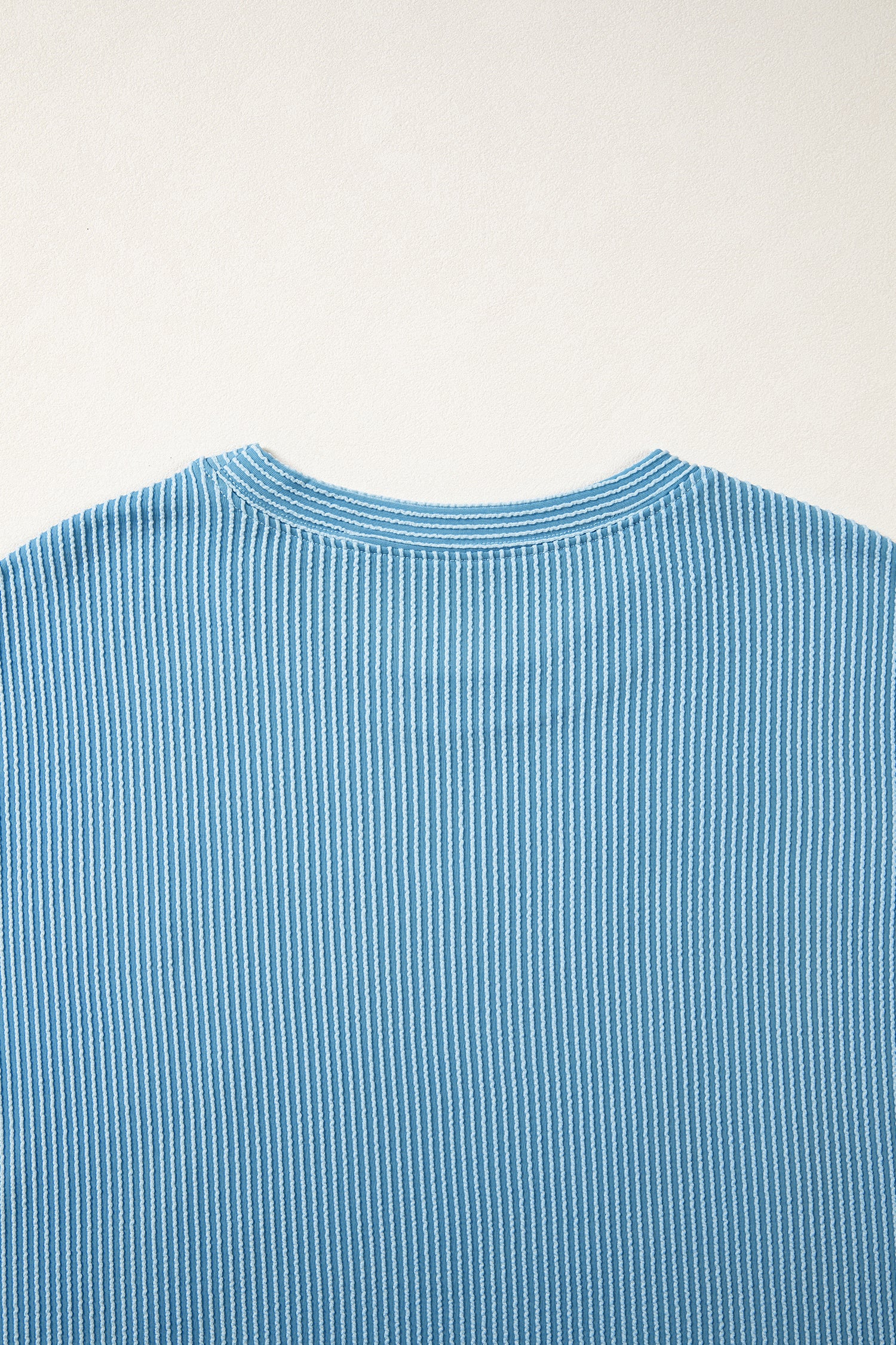 Beau Blue USA Graphic Half Sleeve Loose Ribbed Top