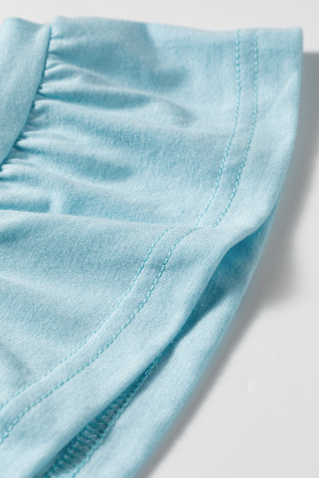 Dusk Blue Ruffled Short Sleeve Plus Size Casual Blouse