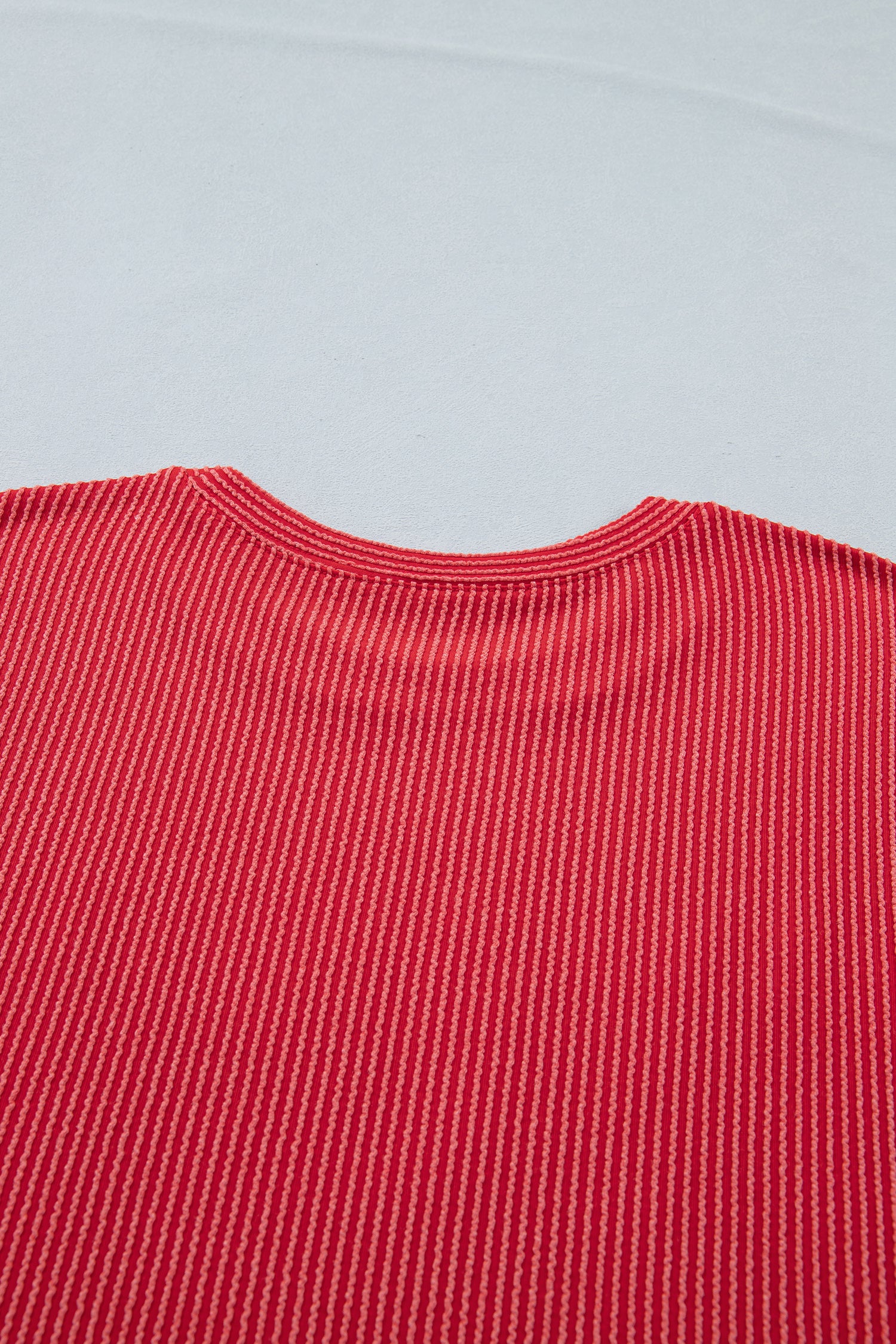 Beau Blue USA Graphic Half Sleeve Loose Ribbed Top