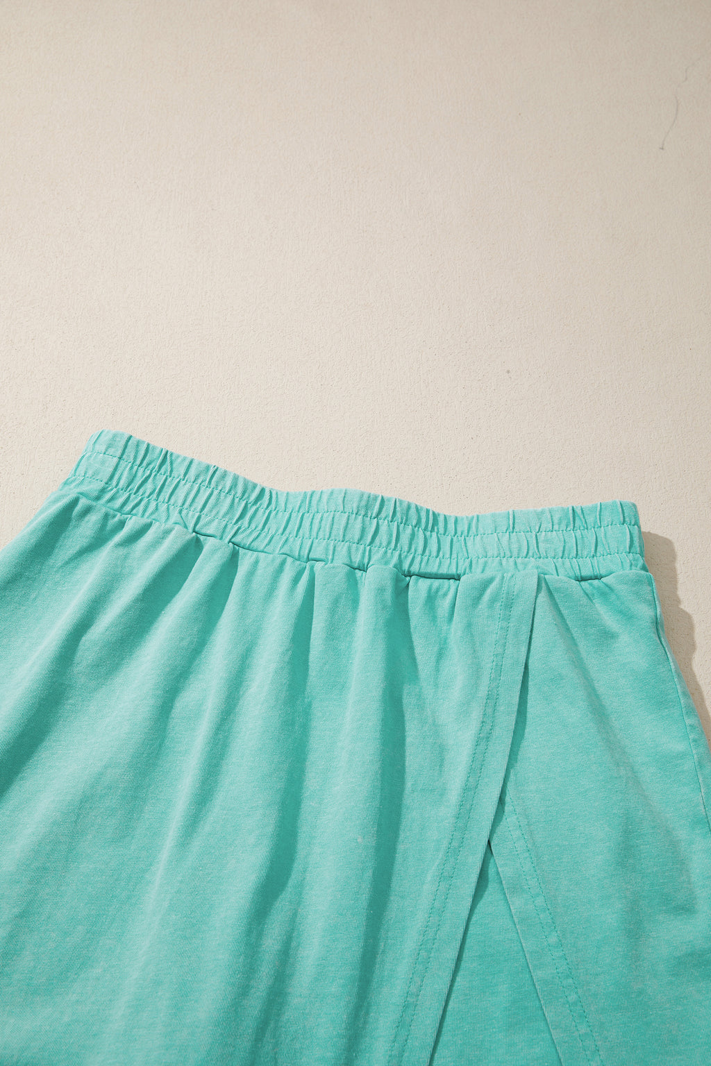 Light Pink Mineral Wash V Neck Tee Matching Skort Set