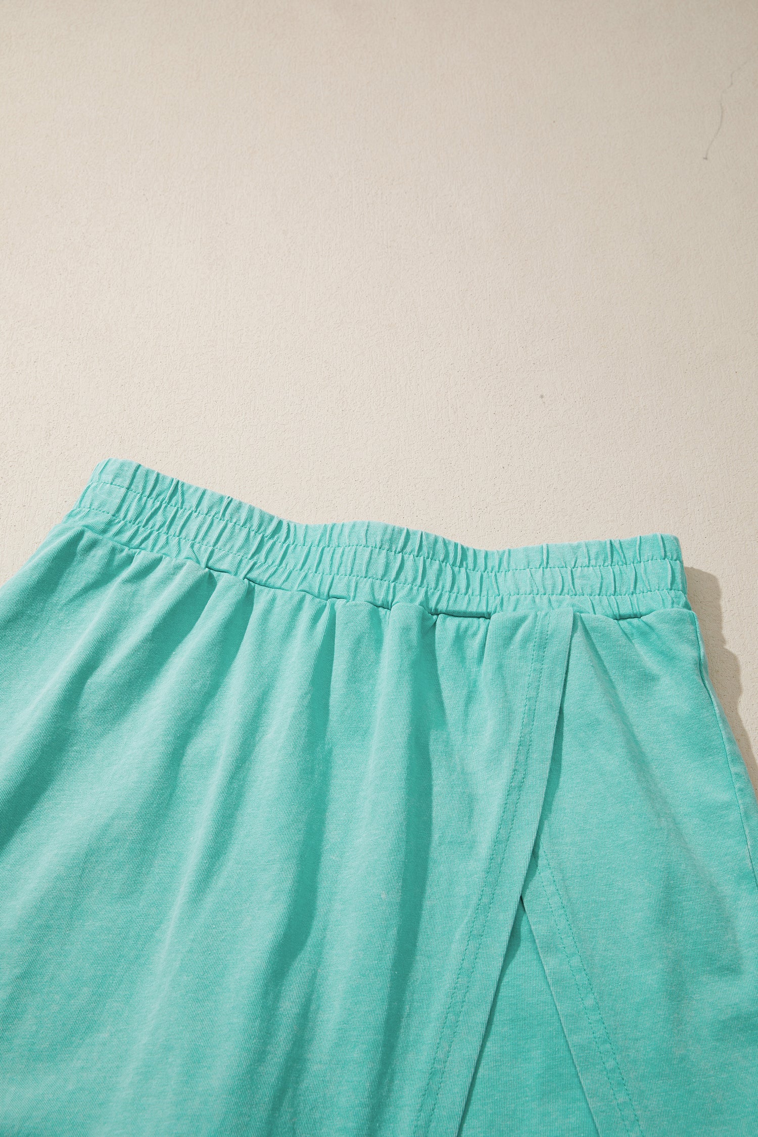 Light Pink Mineral Wash V Neck Tee Matching Skort Set