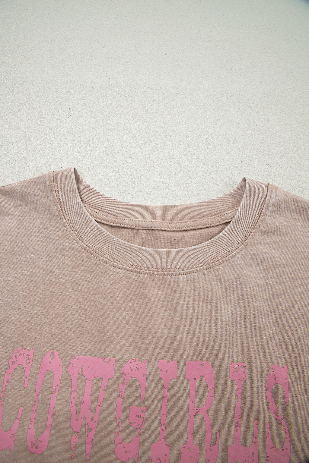 Smoke Gray Cowboy & Beer Western Graphic Mineral Wash Tank Top