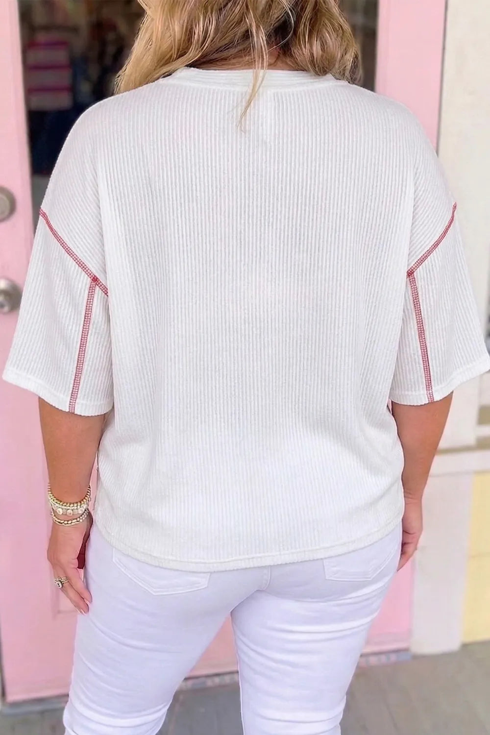 USA Summer Days Plus Size Ribbed Tee