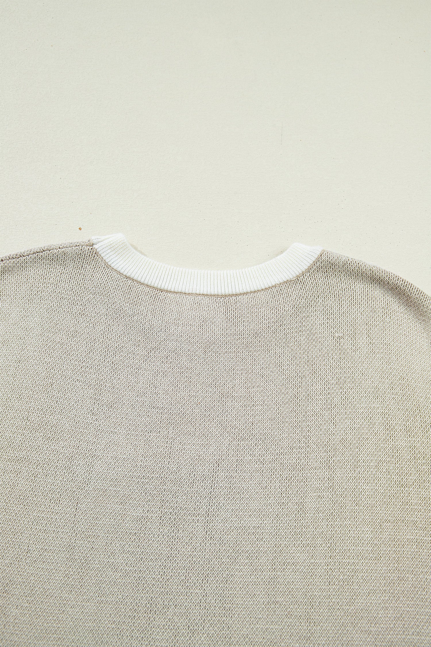 Parchment Horse Shoe Print Color Block Trim Round Neck Sleeveless Sweater