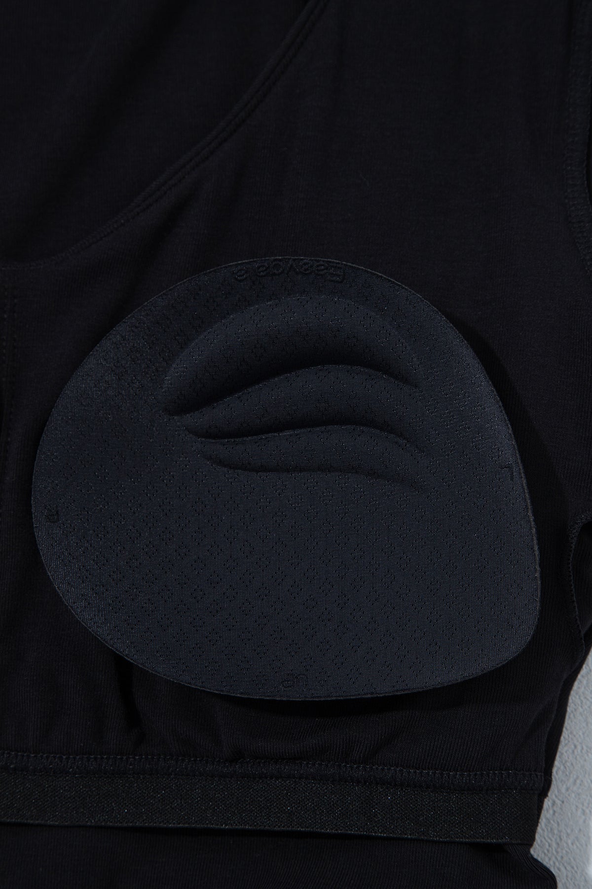 Slim-Fit V-Neck Long-Sleeve Top with Built-In Bra