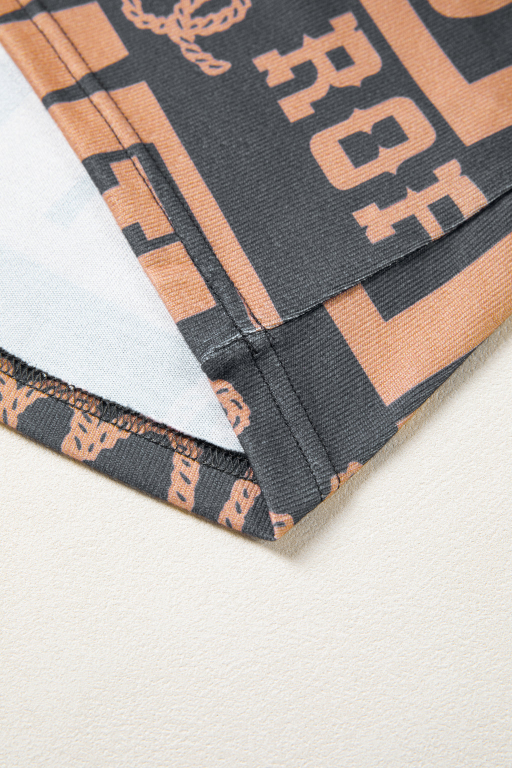 Dark Grey Howdy Cowboy Letter Printed Western Fashion Tee