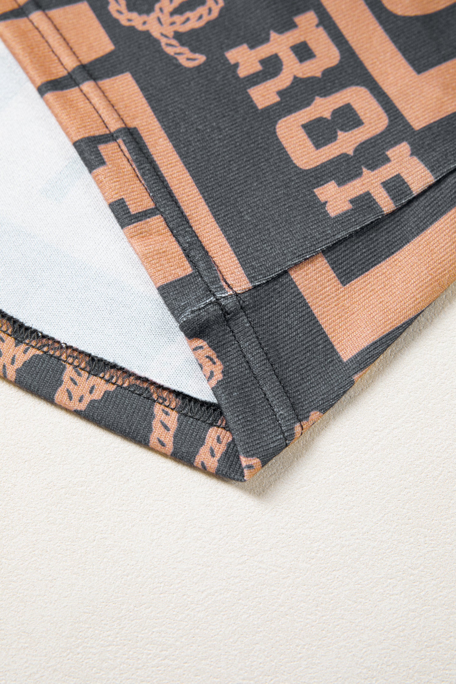 Dark Grey Howdy Cowboy Letter Printed Western Fashion Tee