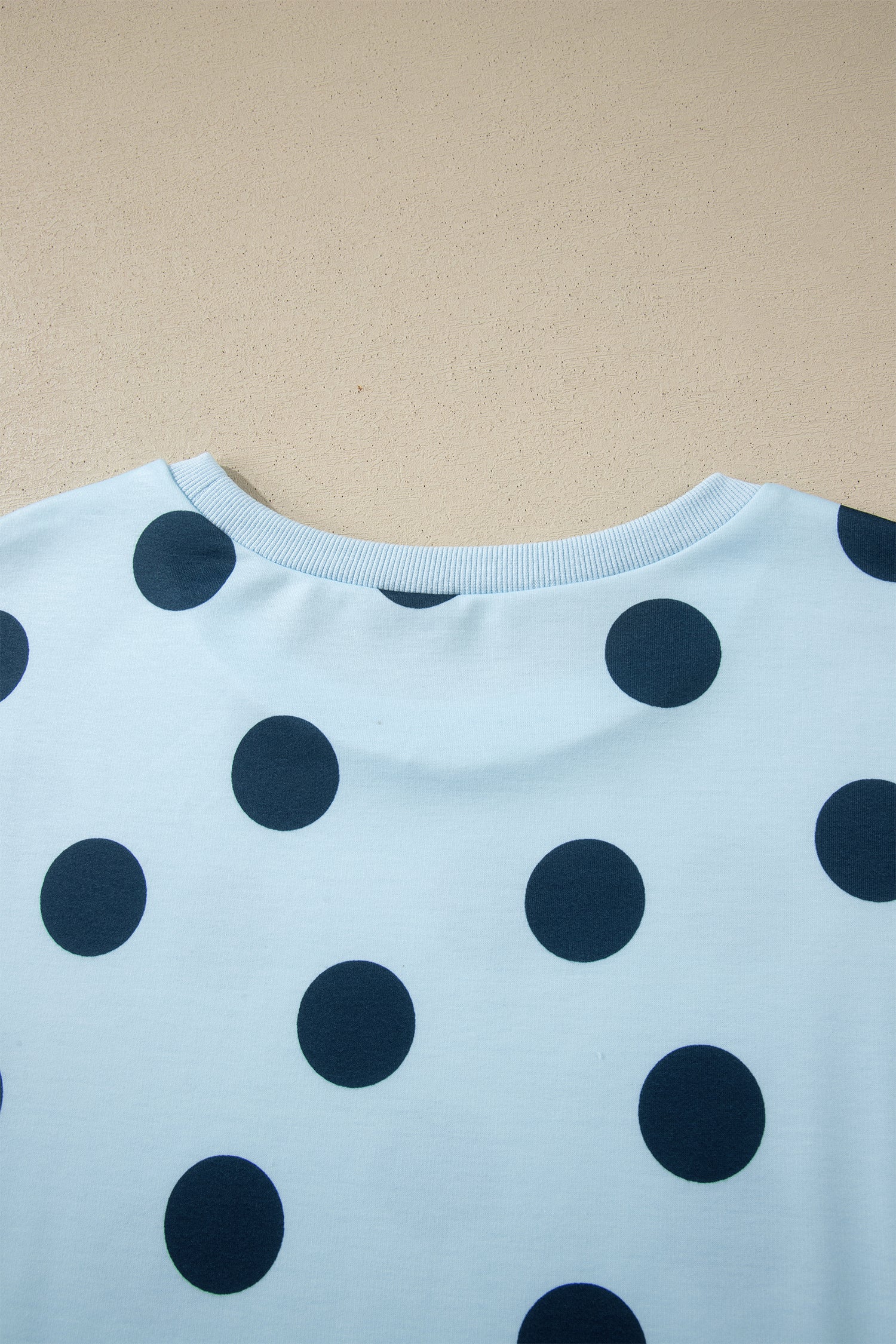 Pink Polka Dot Print Loose Tee Drawstring Elastic Waist Short Set