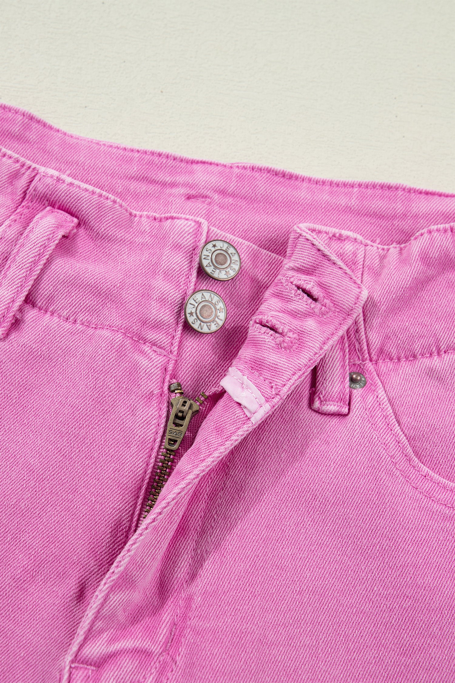 Bonbon 2-Button High Waist Flared Bottom Jeans
