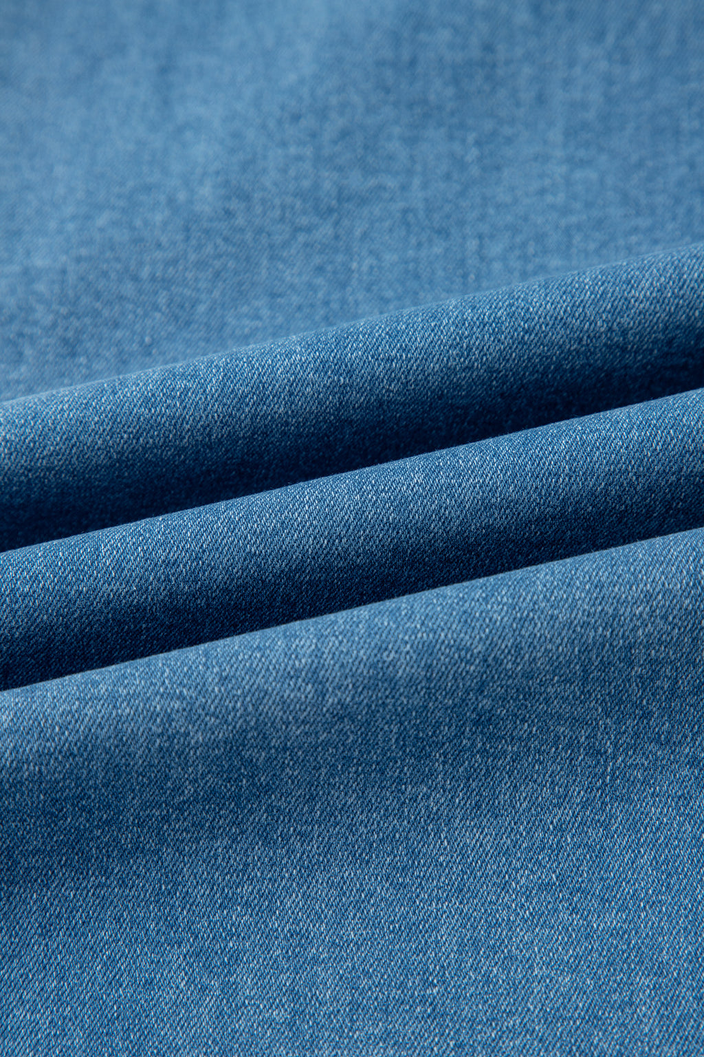 Dusk Blue Retro Washed Patch Pocket Loose Jeans