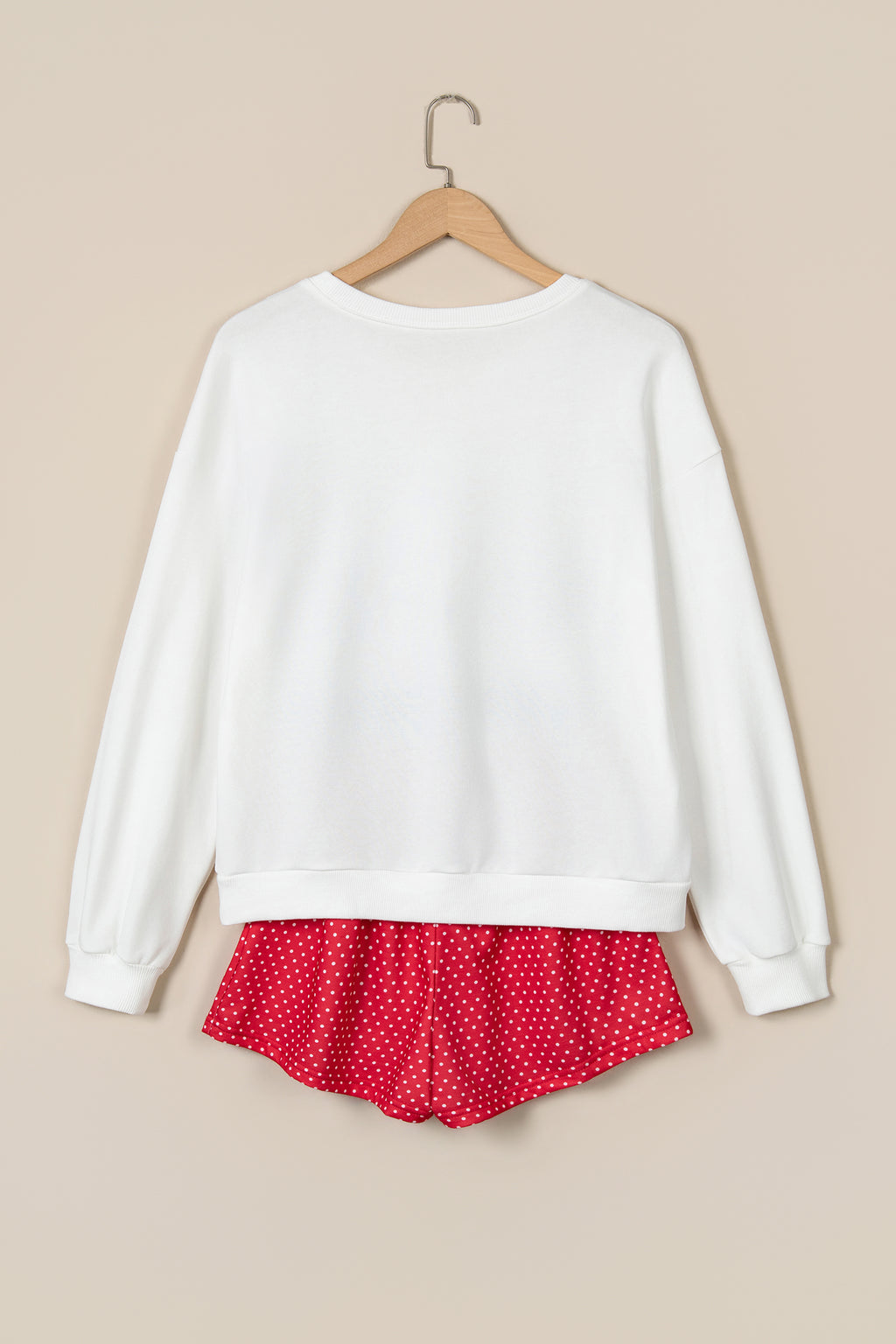 MERRY Graphic Sweatshirt and Plaid Shorts Set