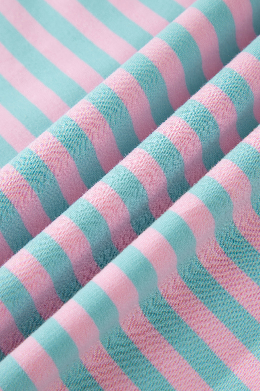Green Stripe Color Block Detail Long Sleeve Pullover Elastic Waist Pull On Shorts 2pcs Set
