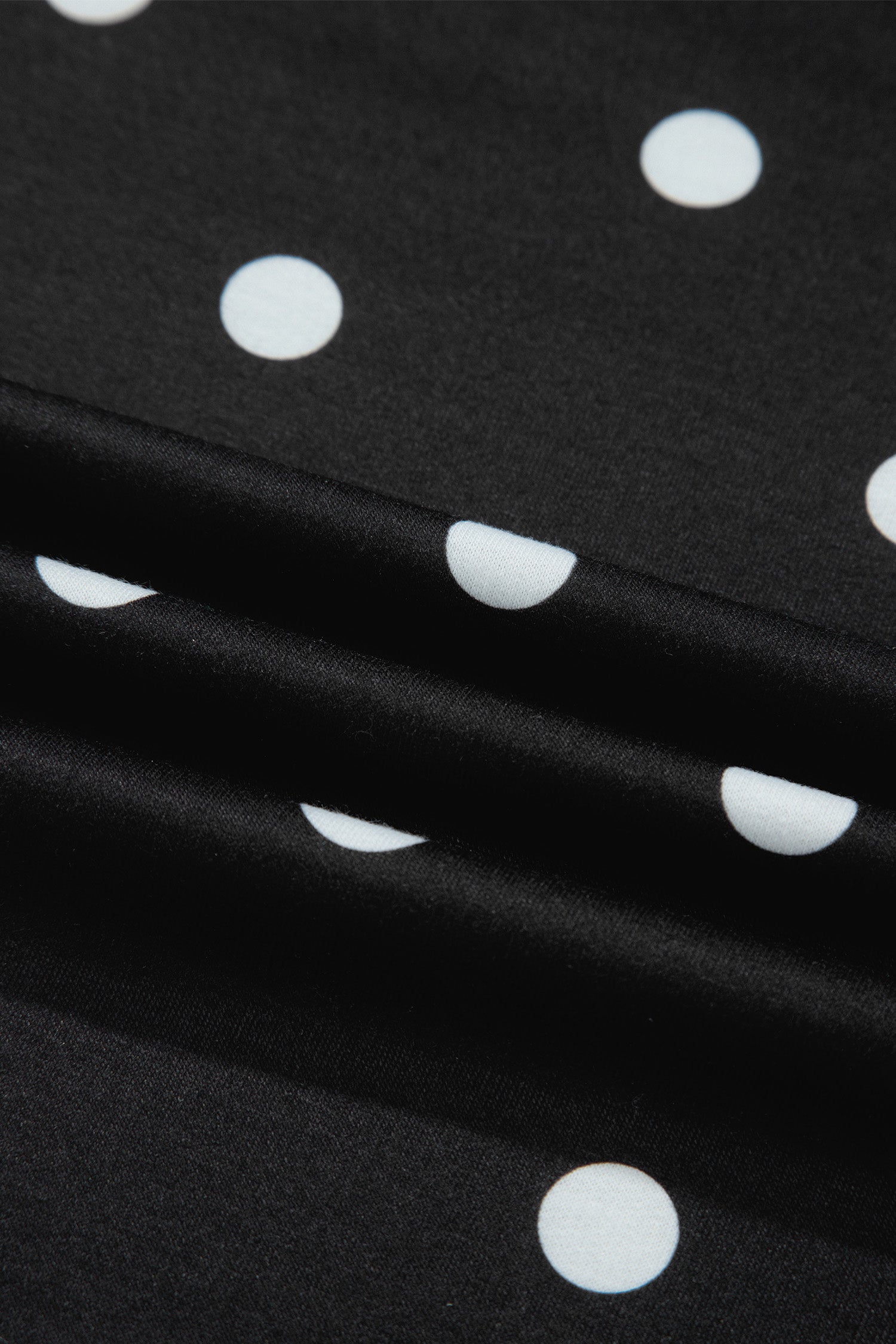 White Exposed Seam Detail Polka Dot Loose Tee Drawstring Shorts Set