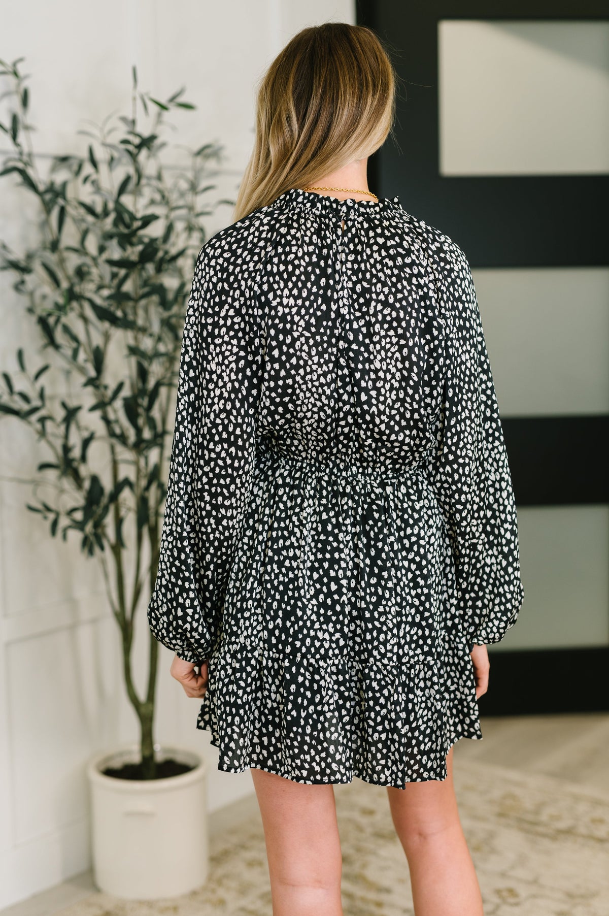 A Cheeky Little Time Tiered Dress in Black