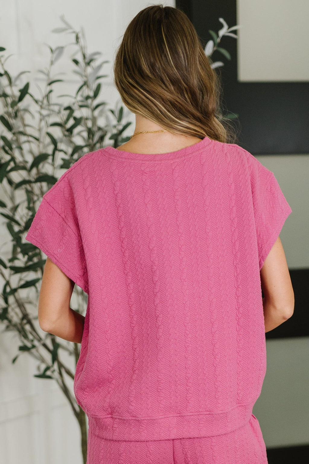 Can't Quit You Drop Shoulder Top in Magenta