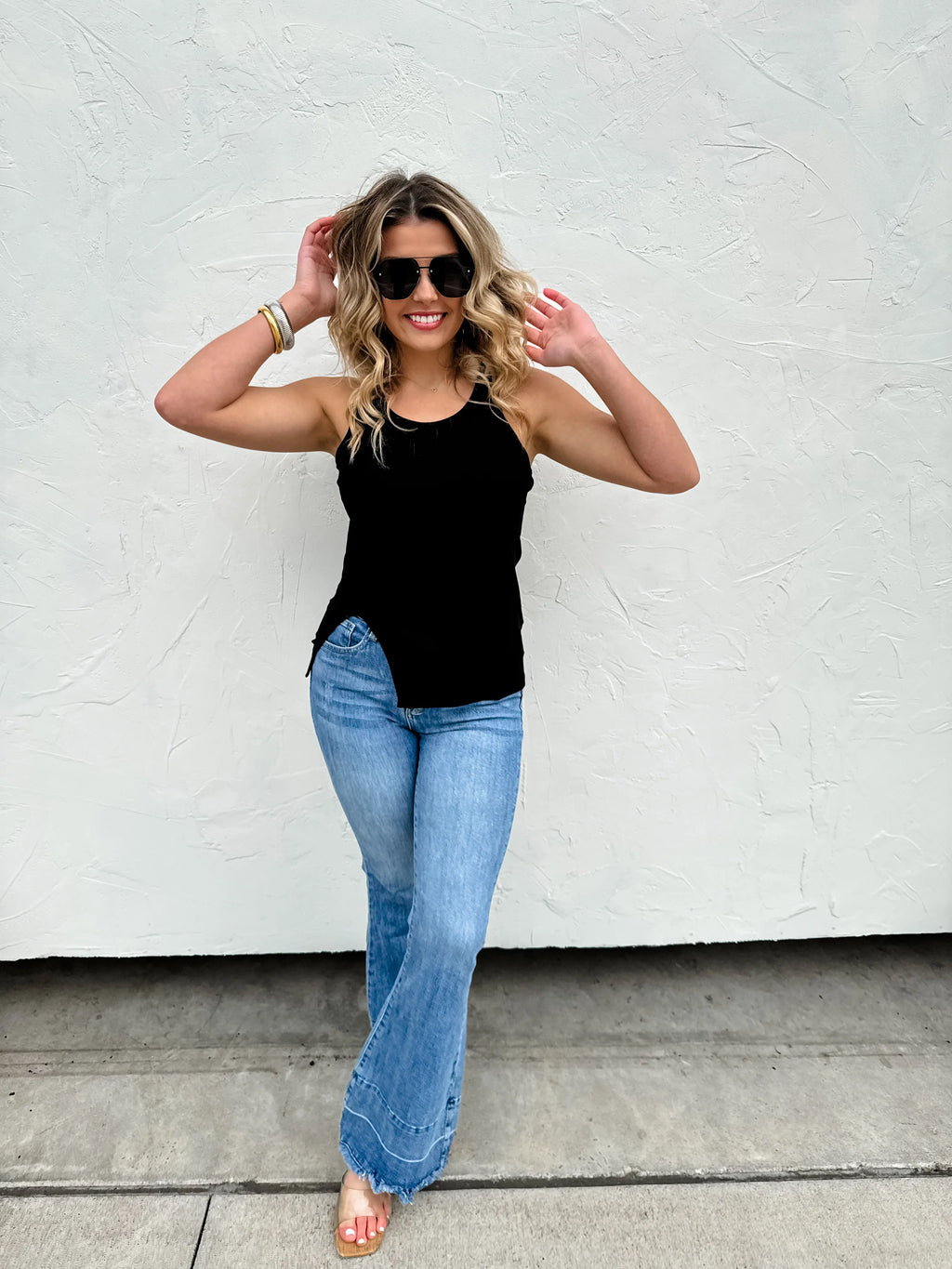 Gabby Side Slit Tank in Four Colors