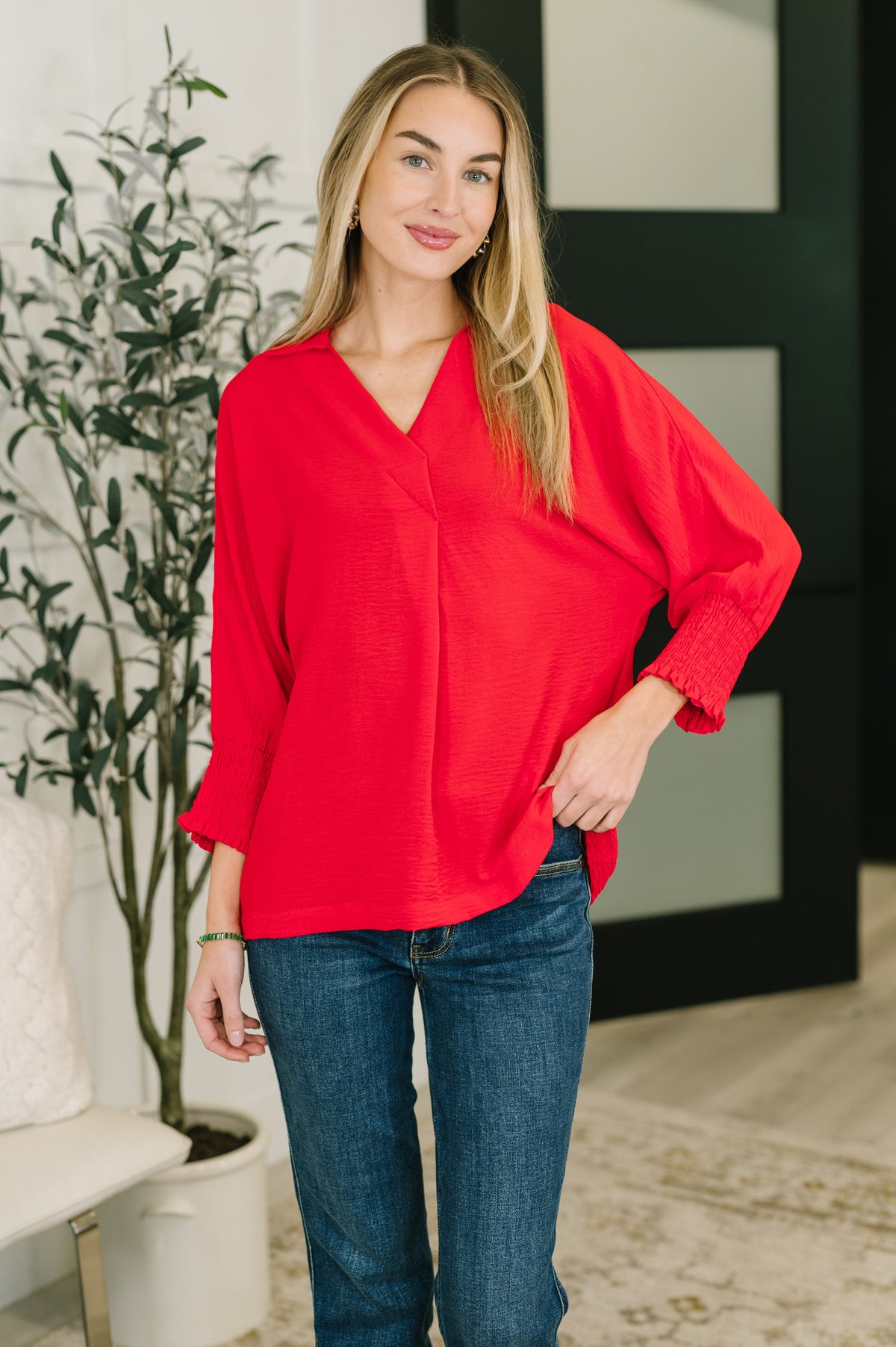 Easy Essence V-Neck Oversized Tunic Top