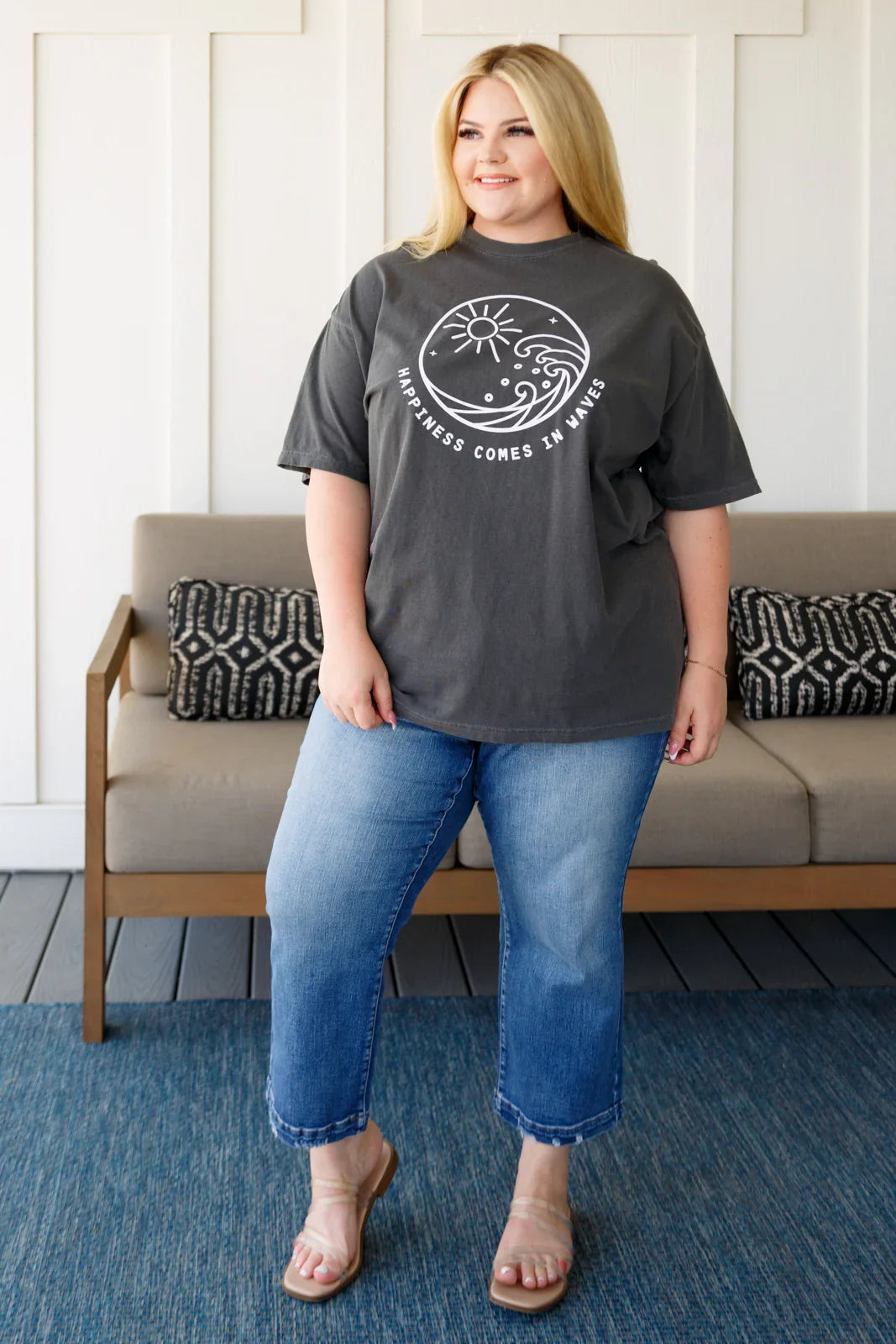 Happiness Comes in Waves Tee