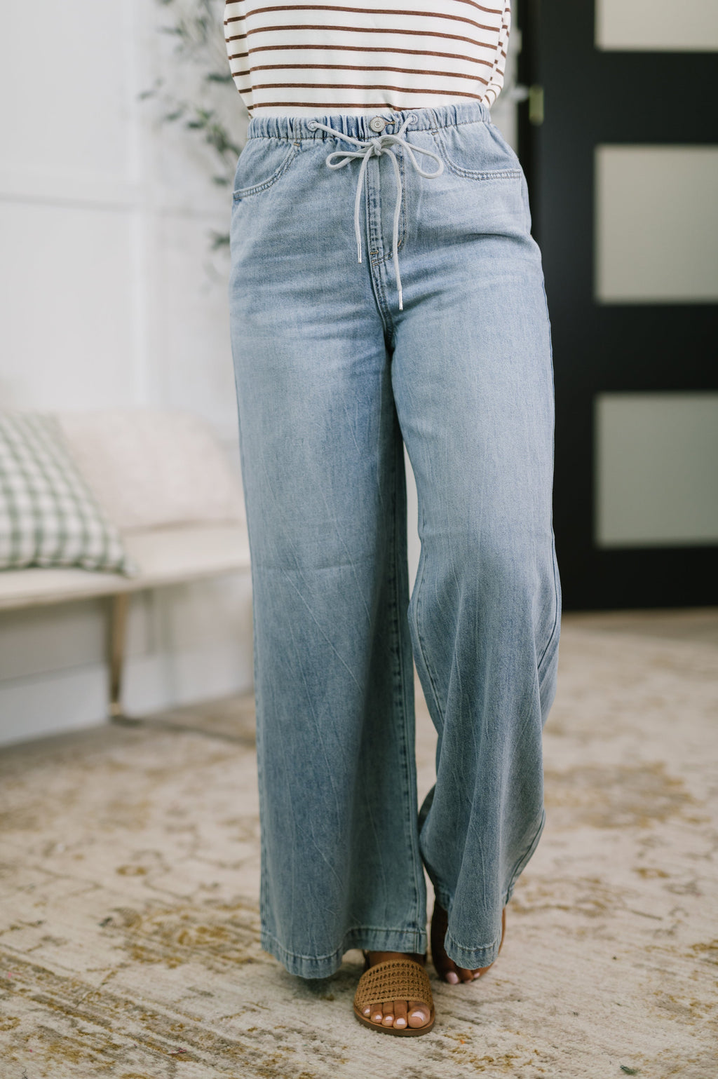 Monica High Waist Palazzo Featherweight with Drawcord