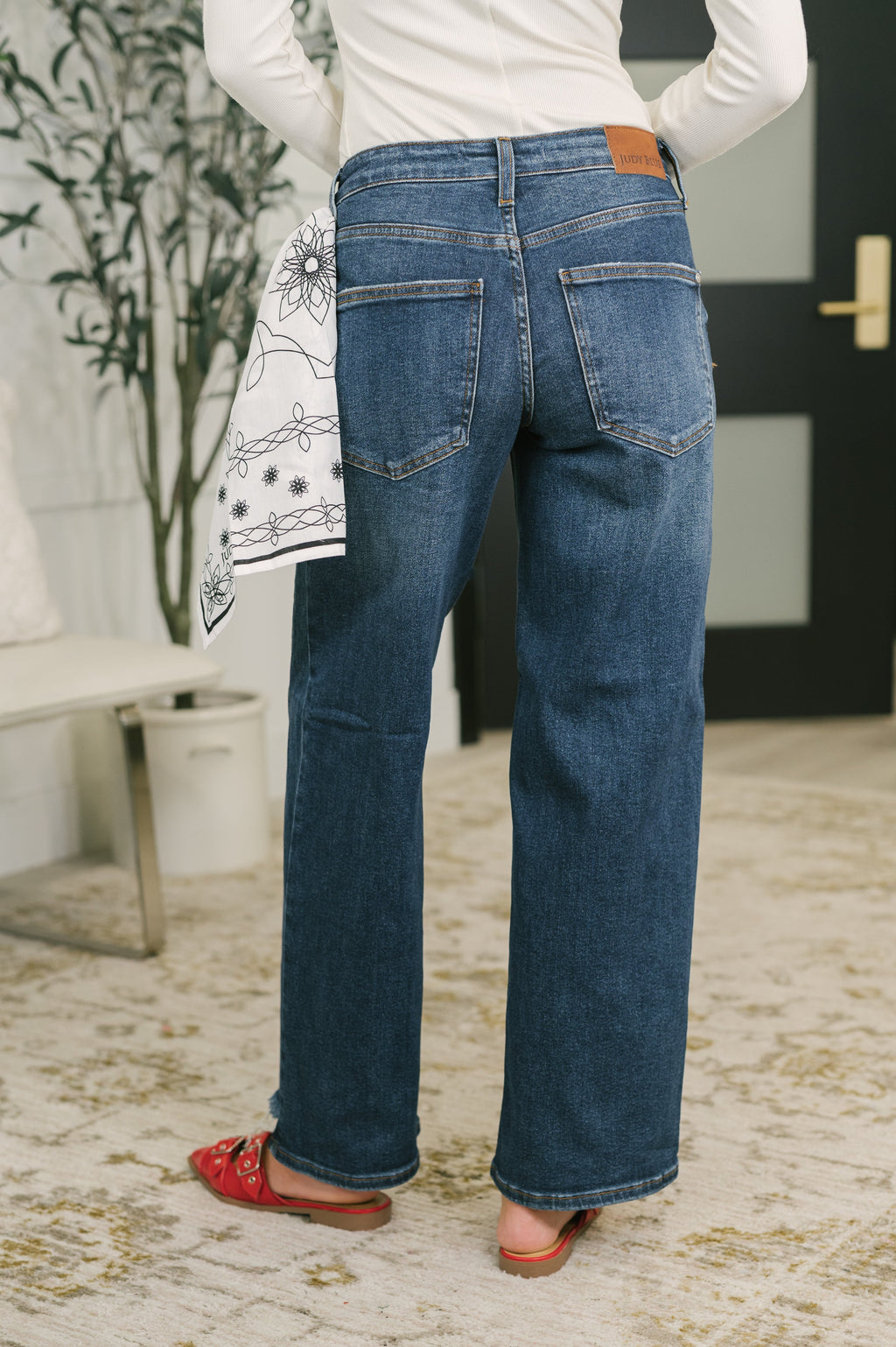 Kaiya Low Rise Wilhelmina Baggy Jean with Bandana Loop
