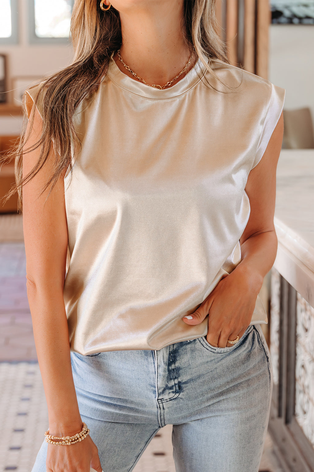 Glow Getter Metallic Top