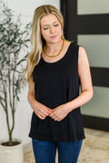 Mellow Muse Relaxed Knit Tank in Black