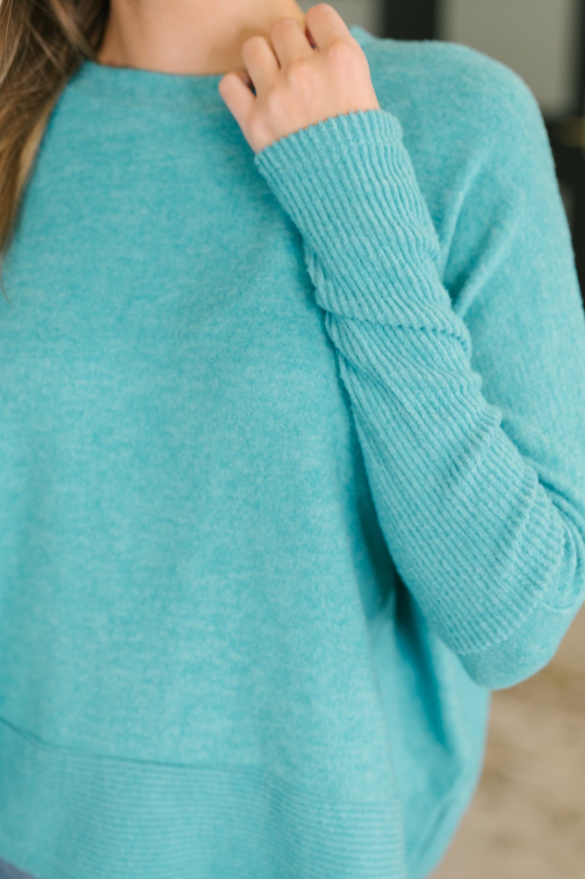 Never a Second Guess Brushed Dolman Sleeve Top