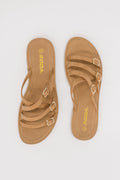 Trusty Strappy Sandals in Light Tan