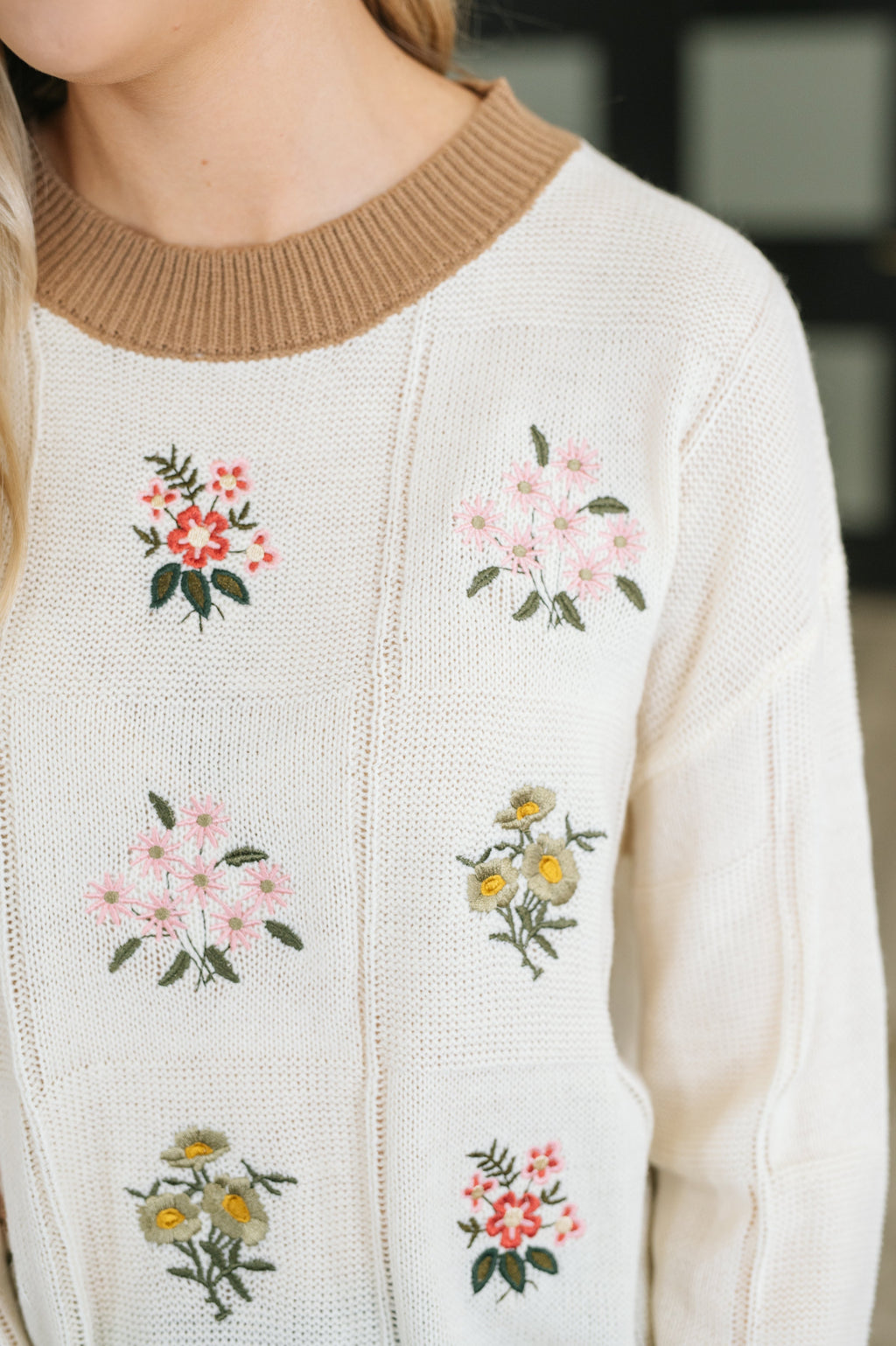 Wild Mannered Floral Block Sweater