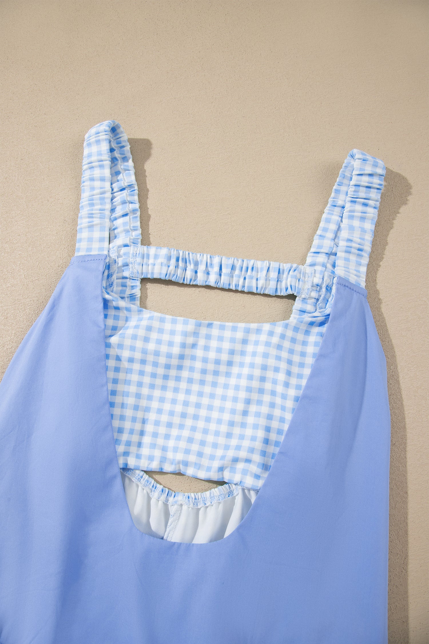 Sweet Summertime Gingham Layered Mini Dress