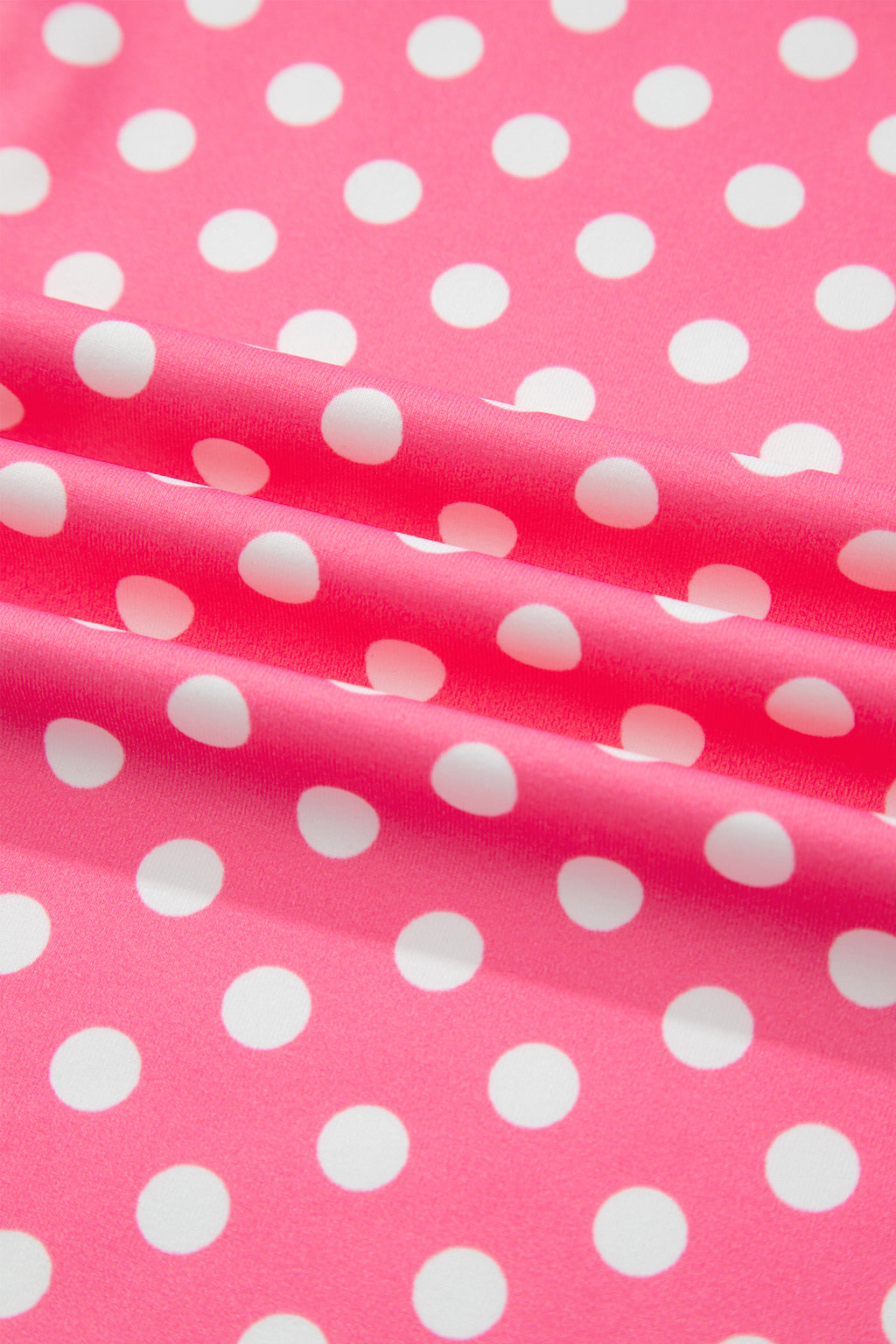Pink Polka Dot Print Slim Tank Loose Pants 2pcs Outfit