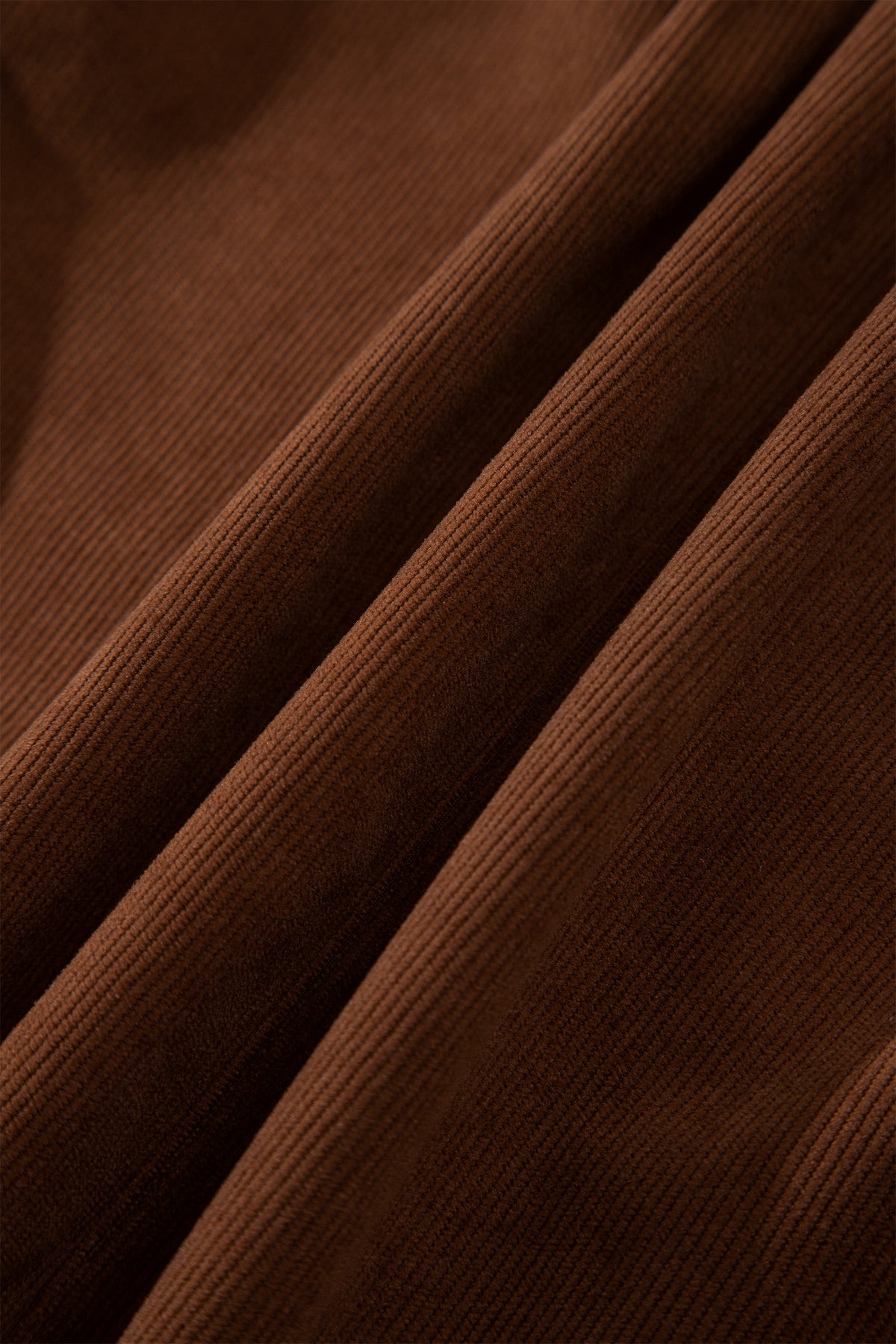 Coffee Brown Button-Front Corduroy Mini Skirt