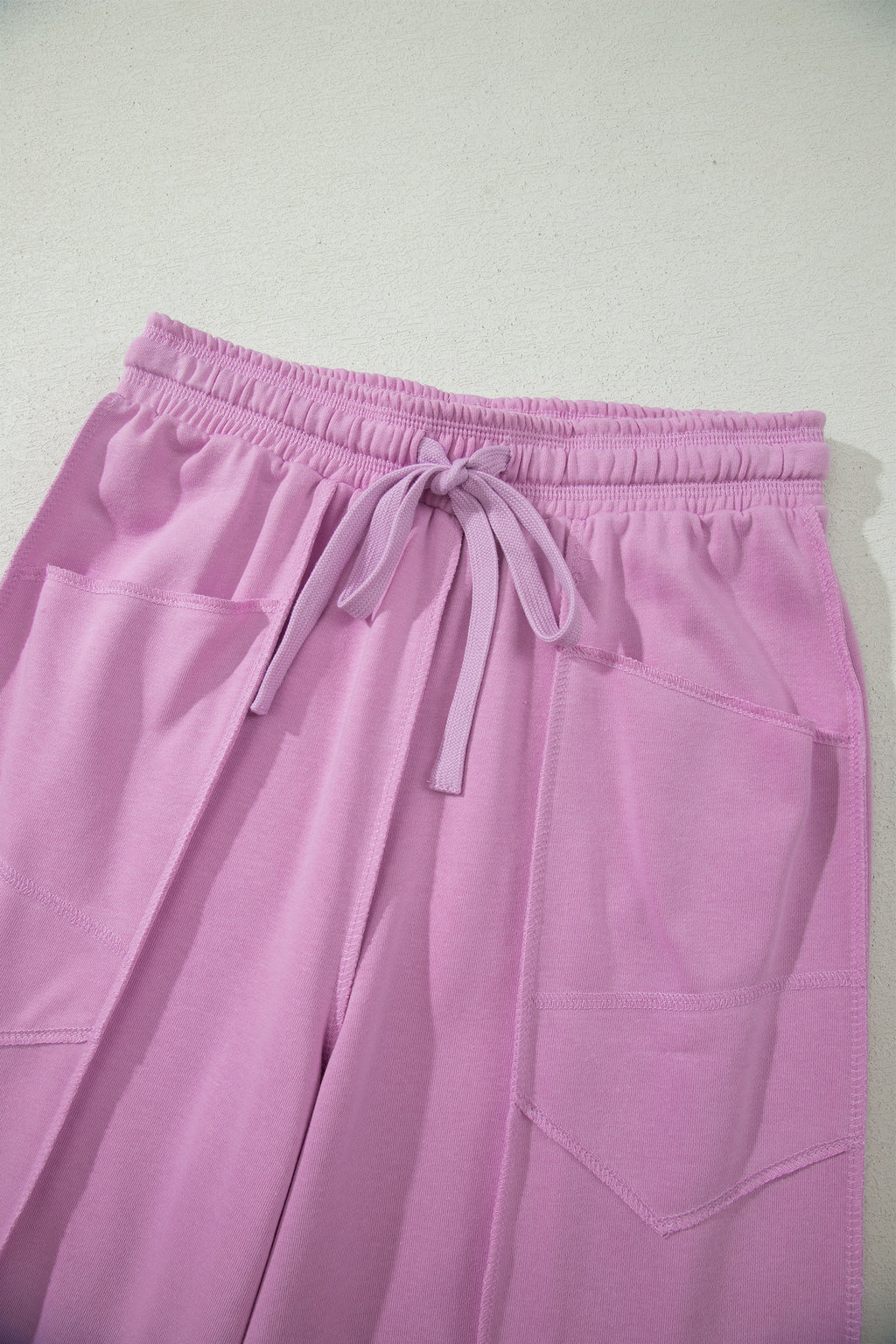 Rose Red Drop Shoulder Boxy Tee and Barrel Pants Set
