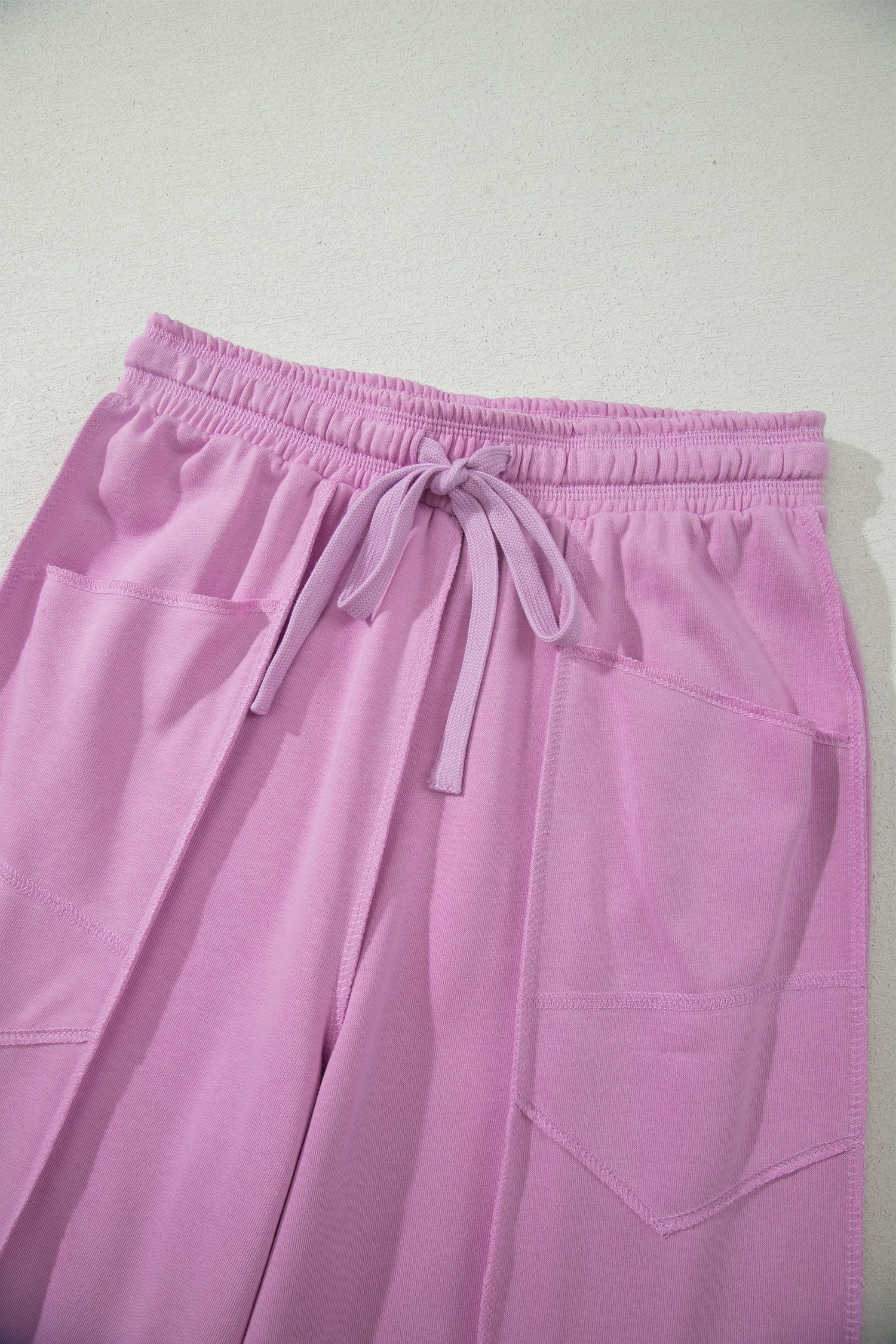 Rose Red Drop Shoulder Boxy Tee and Barrel Pants Set