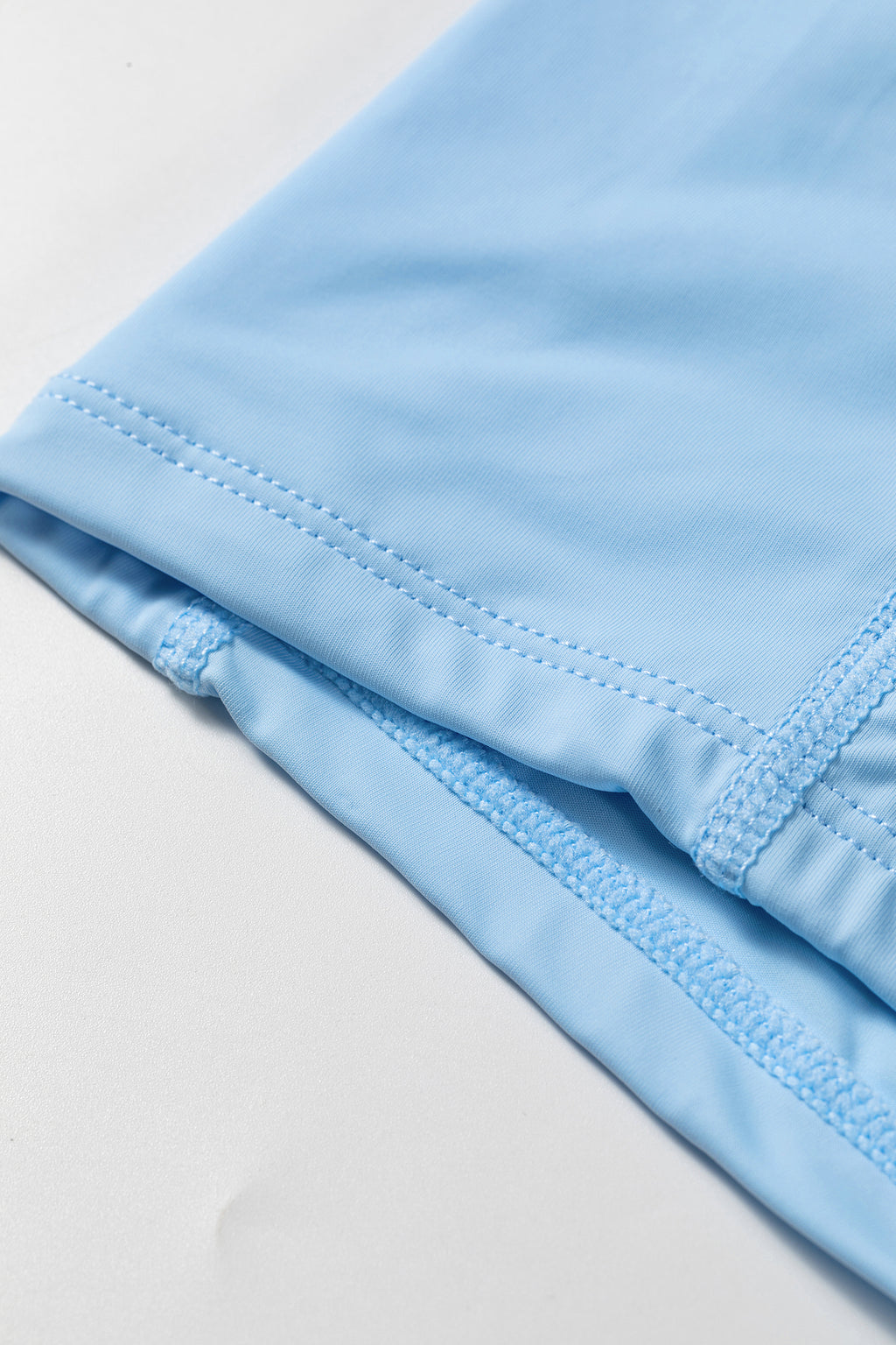 Beau Blue Solid Color Tunic Tank Dress Athletic Shorts Two Piece Set