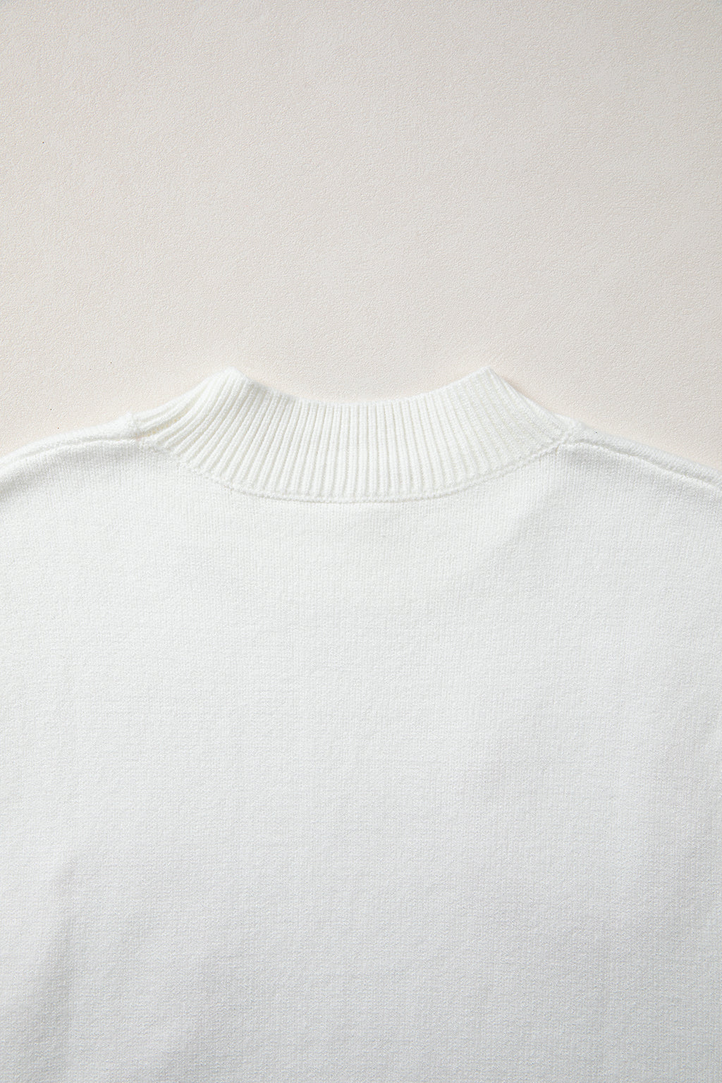 Bright Green Corded Horseshoes Ribbed Trim Mock Neck Short Sleeve Sweater