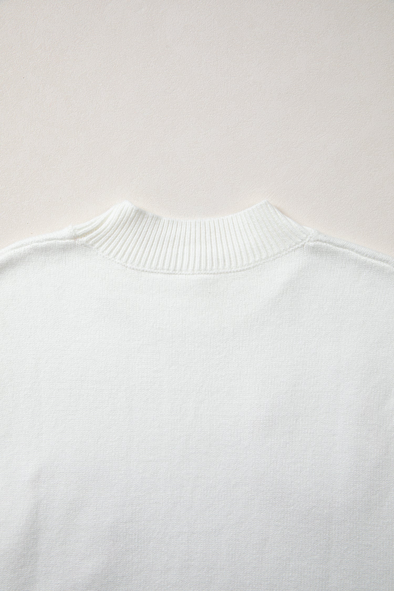 Bright Green Corded Horseshoes Ribbed Trim Mock Neck Short Sleeve Sweater
